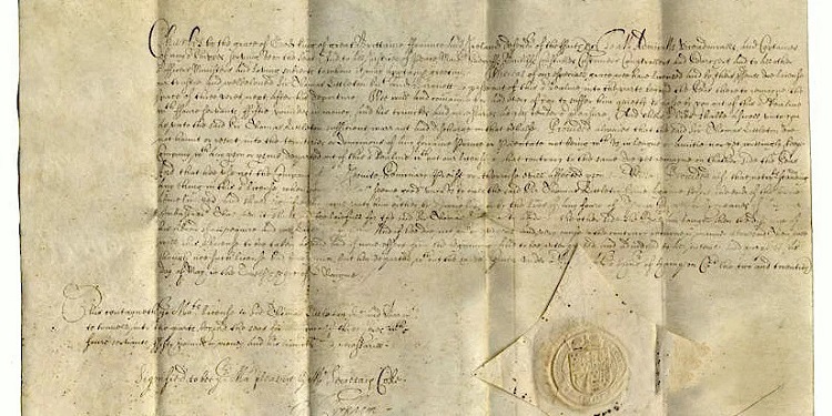 目前存世的最早英国护照，签发于1636年