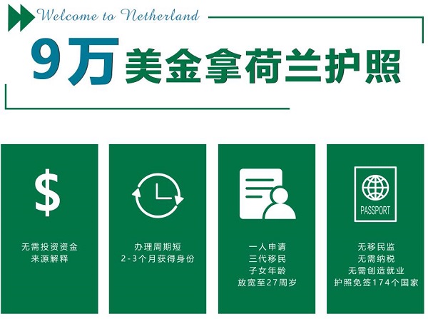 荷兰移民费用，条件